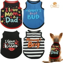 4 Pcs Riklu Dog Shirts for Small Dog, Pet T-Shirts Clothes Vest for Puppy Boy Girl