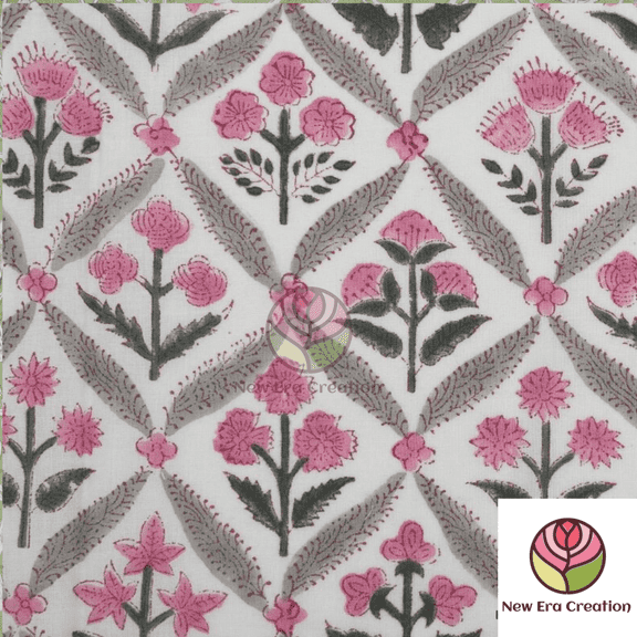 TheNewEraCreation Machine Washable 1 in x 1 in Bohemian Flower Hand Block Printed Cotton Tablecloths