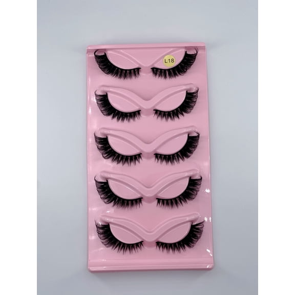 New false eyelashes, thick & curly, high curl cat-eye style, fluffy & voluminous lashes for Daily Makeup & Party
