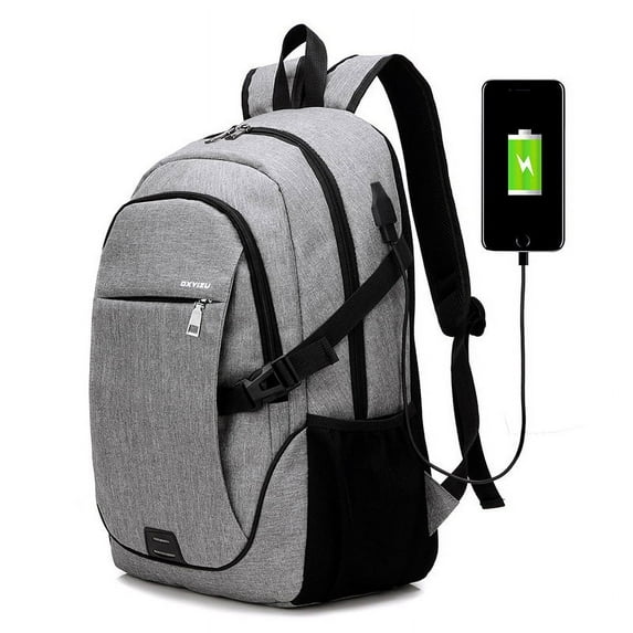 New fashion trend men's backpack, leisure business travel, computer backpack, junior high school schoolbag,Purple