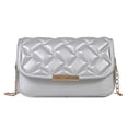 thumbnail image 1 of New fashion wild shoulder bag wild chain bag wild leather messenger bag-silver, 1 of 5