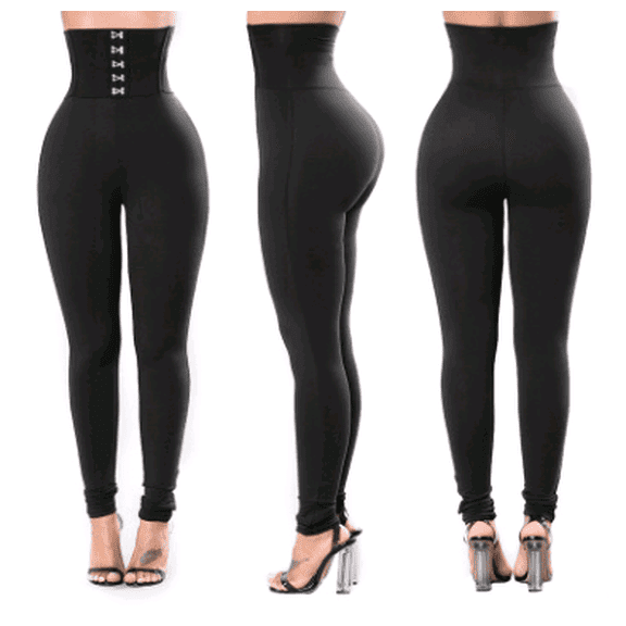 New fashion women's sexy black high waist corset design tight leggings 1773656645399771