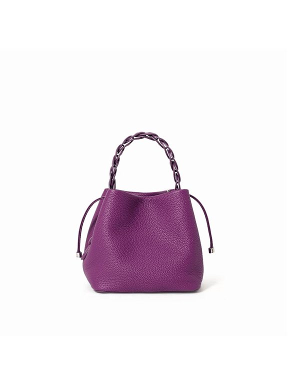 New head layer cowhide bucket bag genuine leather commuter ride single shoulder crossbody handbag