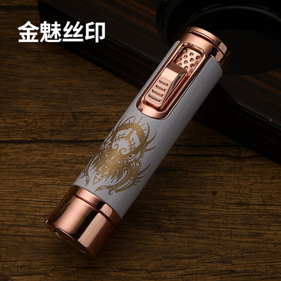 New high-looking cigar tool lighter inflatable blue flame windproof hidden cigar needle smoking device