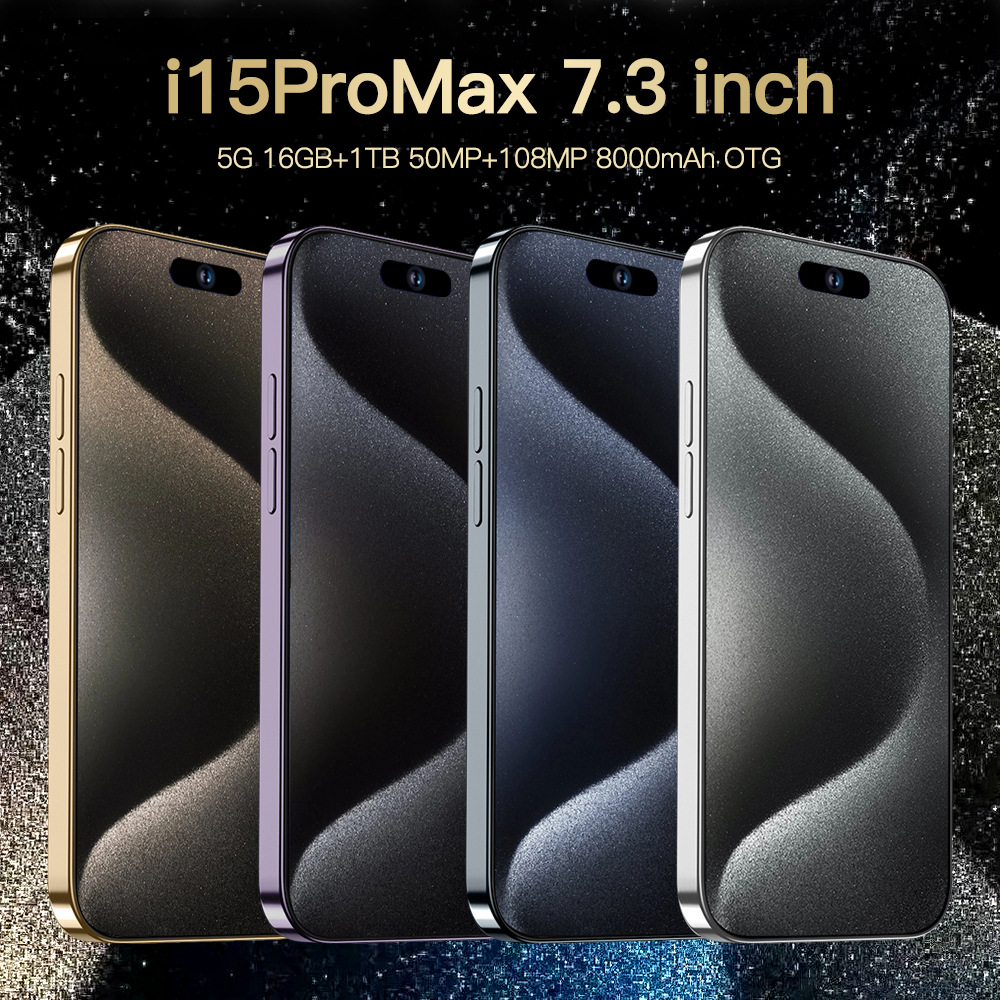 New i15promax Smartphone 7.3-inch Smart Island HD Screen 3+64 Mobile Phone