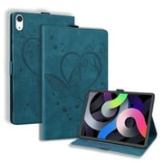 New iPad 10th Generation Case 2022, Dteck Embossed Love Pattern Slim Lightweight PU Leather Wallet Flip Cover with Stylus Holder for iPad 2022 10.9 inch, Blue
