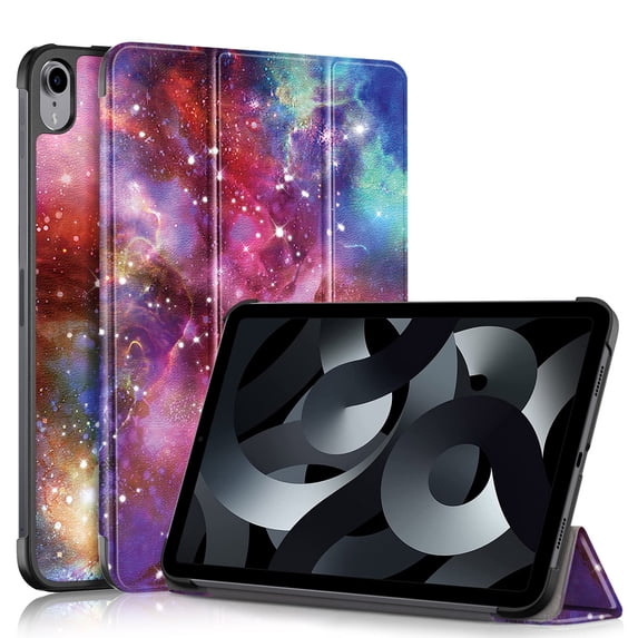 New iPad (2022) Case, Dteck Slim Tri-Fold Standing Protective Case with Hard Back Shell for Apple iPad 10th Generation 2022 10.9 inch, Galaxy