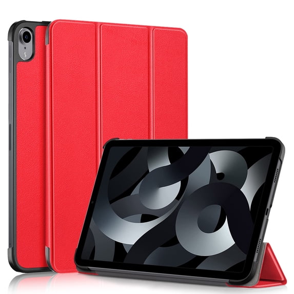 New iPad (2022) Case, Dteck Slim Tri-Fold Standing Protective Case with Hard Back Shell for Apple iPad 10th Generation 2022 10.9 inch, Red