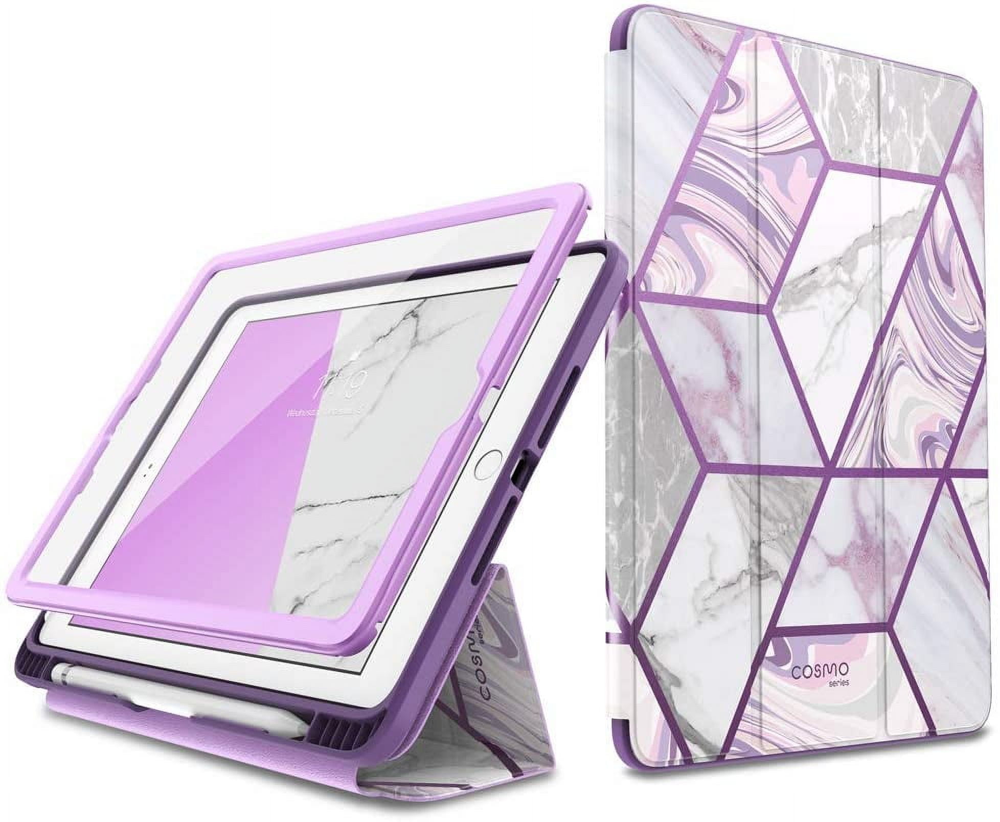 New iPad 9.7 Case 2018/2017, [Built-in Screen Protector] i-Blason [Cosmo] Full-Body Trifold Stand Protective Case Cover with Auto Sleep/Wake & Apple Pencil Holder for Apple iPad 9.7 Inch (Ameth)