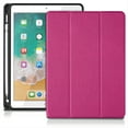 thumbnail image 1 of New iPad 9.7 Inch Case 2018/2017 - Slim Lightweight Smart Shell Folio Cover Case w/ Multi-angle Folding Stand, Smart Auto Wake / Sleep & Apple Pencil Holder Slot for iPad 6th Gen Tablet (Pink), 1 of 8