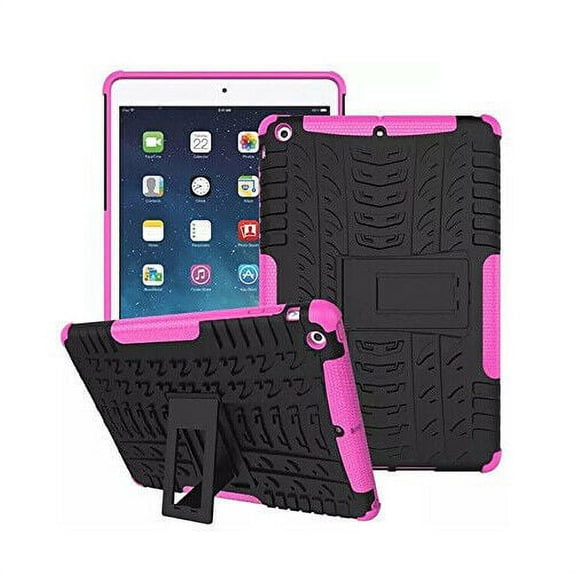 New iPad 9.7 inch 2018 Case ,Mignova Hybrid Heavy Duty Armor Cover Double Layer Protection Shockproof Anti-Slip Built-In Kickstand Cover Case For Apple New iPad 9.7 inch 5th / 6th Gen(Pink)