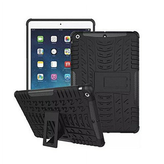 New iPad 9.7 inch 2018 Case ,Mignova Hybrid Heavy Duty Armor Cover Double Layer Protection Shockproof Anti-Slip Built-In Kickstand Cover Case For Apple New iPad 9.7 inch 5th / 6th Gen(Black)