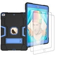 thumbnail image 1 of New iPad 9th Generation Case iPad 10.2 inch 2021 Released With A Screen Protector ,SOATUTO Shockproof Rugged Cover iPad 10.2 HD Tempered Glass For iPad 9th 8th 7th 10.2 inch - 2Pcs/Black+Blue, 1 of 7