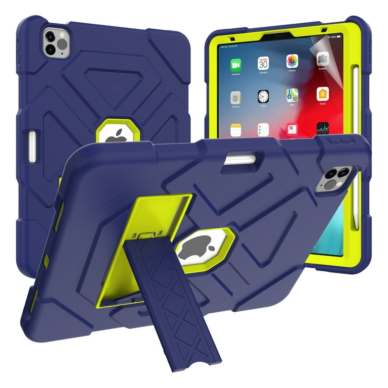New iPad Air 10.9 2020 Case with Screen Protector, Dteck Heavy Duty Rugged  Shockproof Protective Full Body Case Cover with Pencil Holder and Kickstand