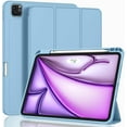 New iPad Air 13 Inch Case M2 2024 with Pencil Holder, Smart iPad Case