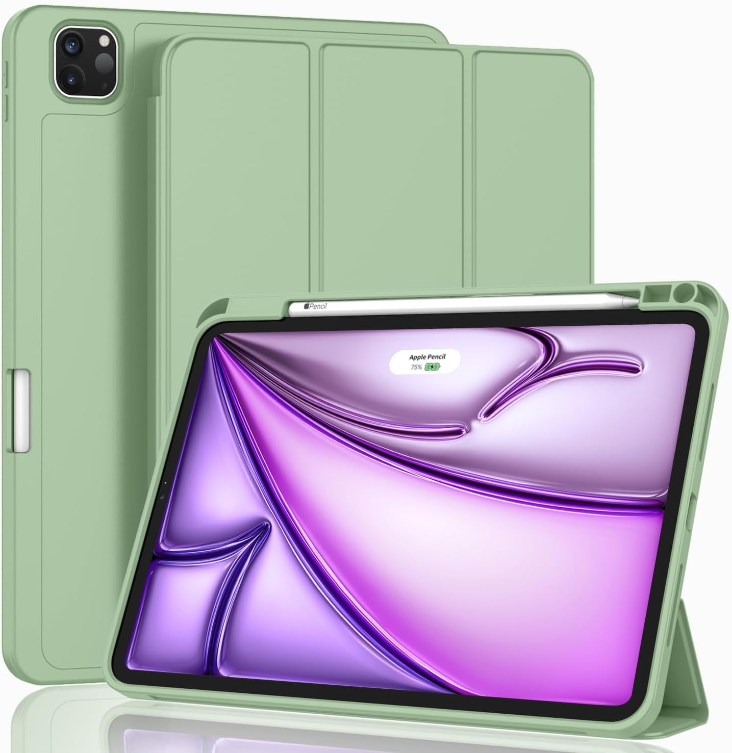 New iPad Air 13 Inch Case M2 2024 with Pencil Holder, Smart iPad Case