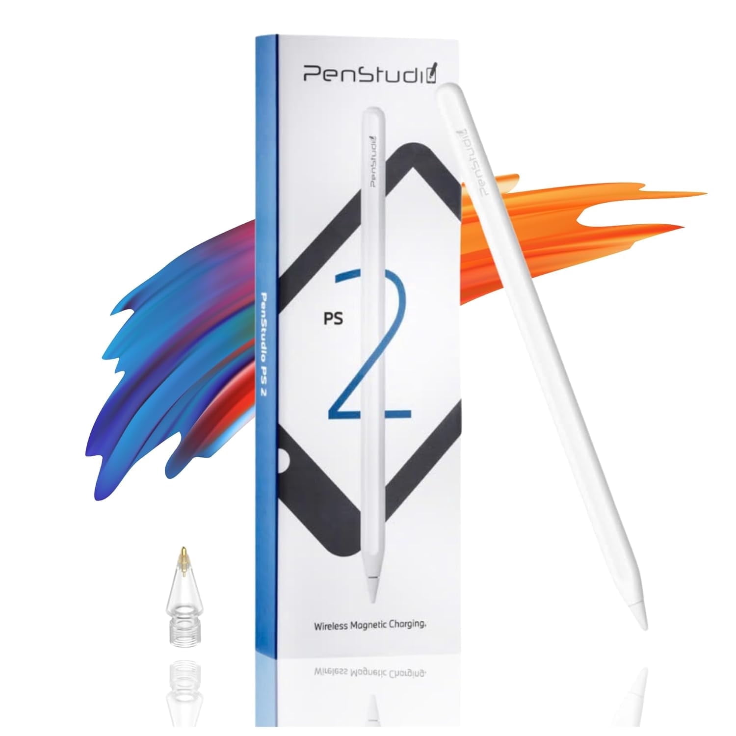 Stylus Pen for Apple iPad 2018-2025｜Magnetic Wireless Charging, Pixel-Perfect with Metal Chrome Tip丨Best Alternative to Apple Pencil 2nd Gen for Pro 12.9" 6/5/4/3, Pro 11" 4/3/2/1, Air 5/4, mini 6