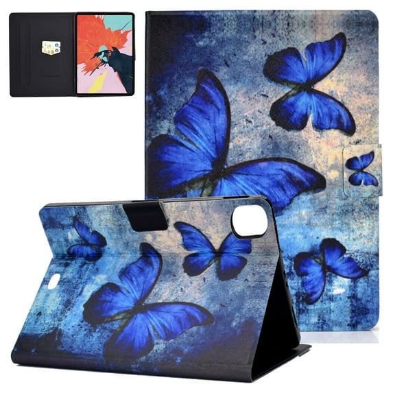 New iPad Pro 11 2020 Released Case, Allytech Slim Shell PU Leather Folio Kickstand Auto Sleep Wake Protection Shockproof TPU Inner Back Cover Case for Apple iPad Pro 11" 2nd Generation, Butterfly