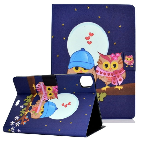 New iPad Pro 11 2020 Released Case, Allytech Slim Shell PU Leather Folio Kickstand Auto Sleep Wake Protection Shockproof TPU Inner Back Cover Case for Apple iPad Pro 11" 2nd Generation, Owls