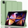 thumbnail image 1 of New iPad Pro 11 Inch Case 2021(3rd Gen)/2020(2nd Gen) with Pencil Holder,Smart iPad Case [Support Touch ID and Auto Wake/Sleep] with Auto 2nd Gen Pencil Charging (Matcha Green), 1 of 4