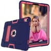 New iPad Pro 11 inch Tablet Case 2018 SOATUTO Heavy-Duty Drop-Proof and Shock-Resistant Rugged Hybrid case with Built-in Stand for Apple iPad Pro 11" Tablet (Navy/Pink)