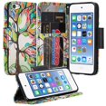 thumbnail image 1 of New iPod Touch 7 6 5th Generation Leather Pouch Wallet Case Cover with Card Slots - Colorful Tree, 1 of 4