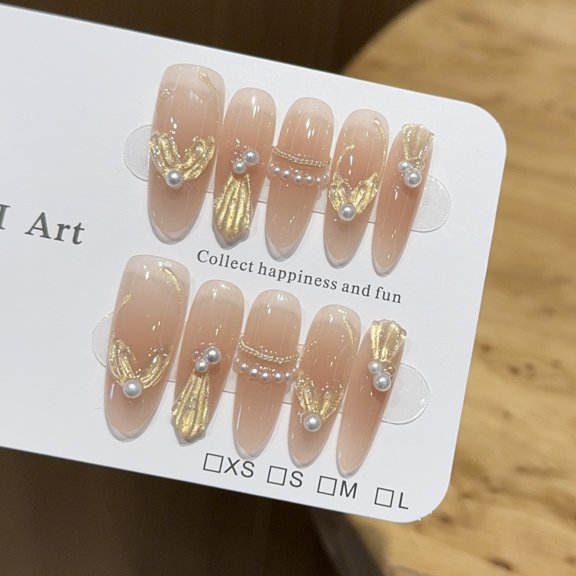 New ins wind summer dream handmade three-dimensional human fish tail manicure wearing nail piece nail sticker purely handmade