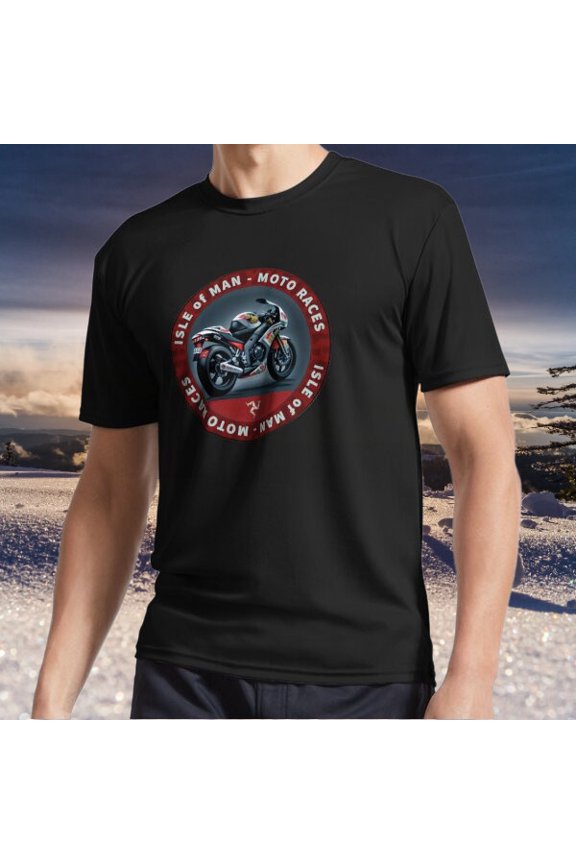 New item Isla of Man Moto races Active Logo TEE T-Shirt Funny Size S to 5XL