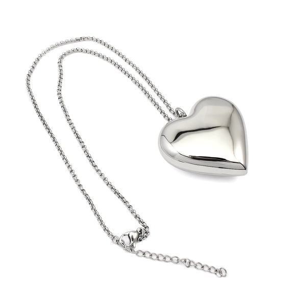 New korean fashion 45.5cm+5cm long Necklace with hollow inside big heart shape Necklace For Wedding party Jewelry Holiday gifts