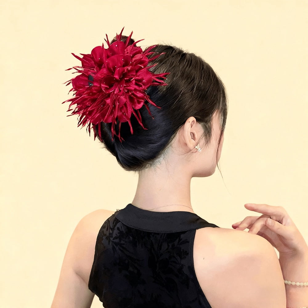 New large acrylic clip hydrangea shape hair style essential fashion hair accessory