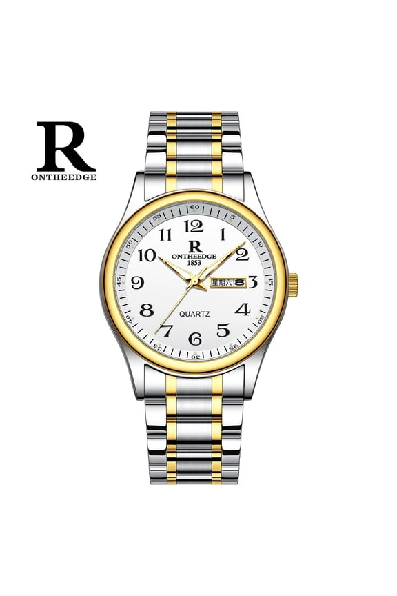 New large-number watch for men, featuring large-number display, waterproof, luminous, business-style and luxury men's wristwatch