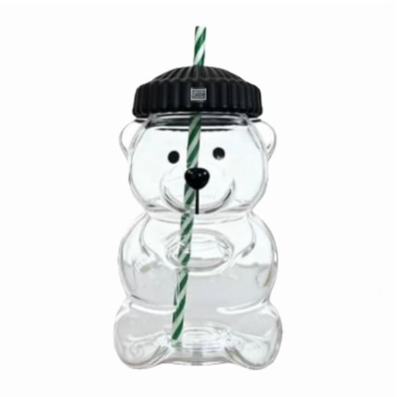 New limited edition glass bear cup barista bear cup cold drink