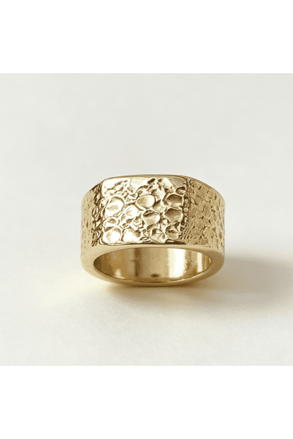 New luxury and high-end gold copper ring with fashionable personality, extremely simple plain circle, regular circle, closed ring, versatile and niche design