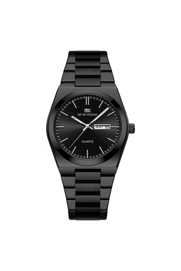 New men's business - style watch. It is a quartz - powered waterproof men's wristwatch with a simple and stylish design