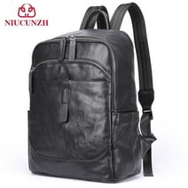 New men's genuine leather backpack, simple and lightweight travel bag, business casual large capacity computer bag, cowhide school bag, trendy