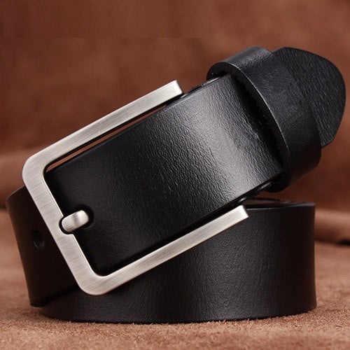 New men's genuine leather belt, European and American retro pin buckle belt, versatile thick cowhide belt, cross-border special supply