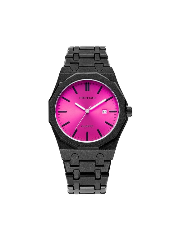 New men's watch, fashionable business luminous waterproof steel band quartz watch, men's wristwatch, business trendy watch for men