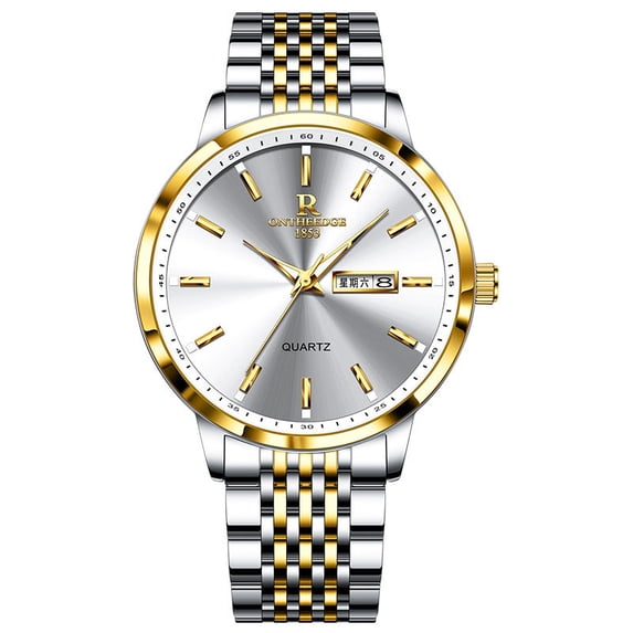 New men's watch, student waterproof quartz watch, business fashion trendy wristwatch, men's luminous calendar watch