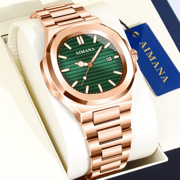 New men's watch, waterproof, ultra-thin, men's watch with calendar, quartz watch, business fashion trendy men's wristwatch