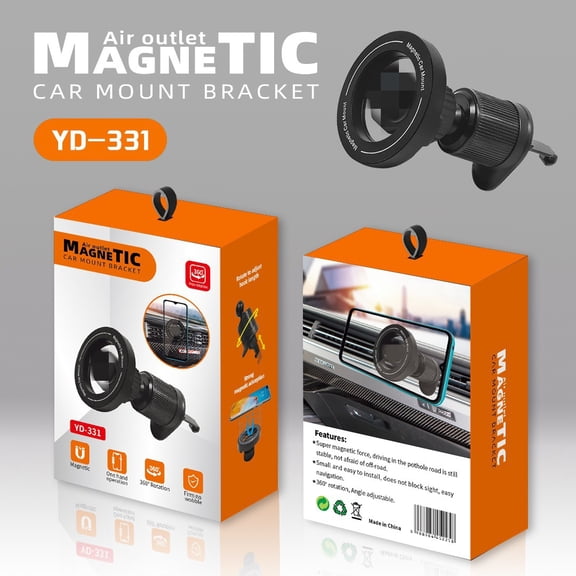 New model car-mounted phone holder - Outlet magnetic car phone holder - Navigation car holder - Magnetic car phone rack,black-331,YD-331