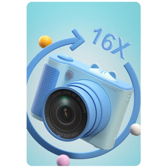 New model digital camera S6 with high-definition dual cameras for children. 16X digital childhood mini camera for taking photos