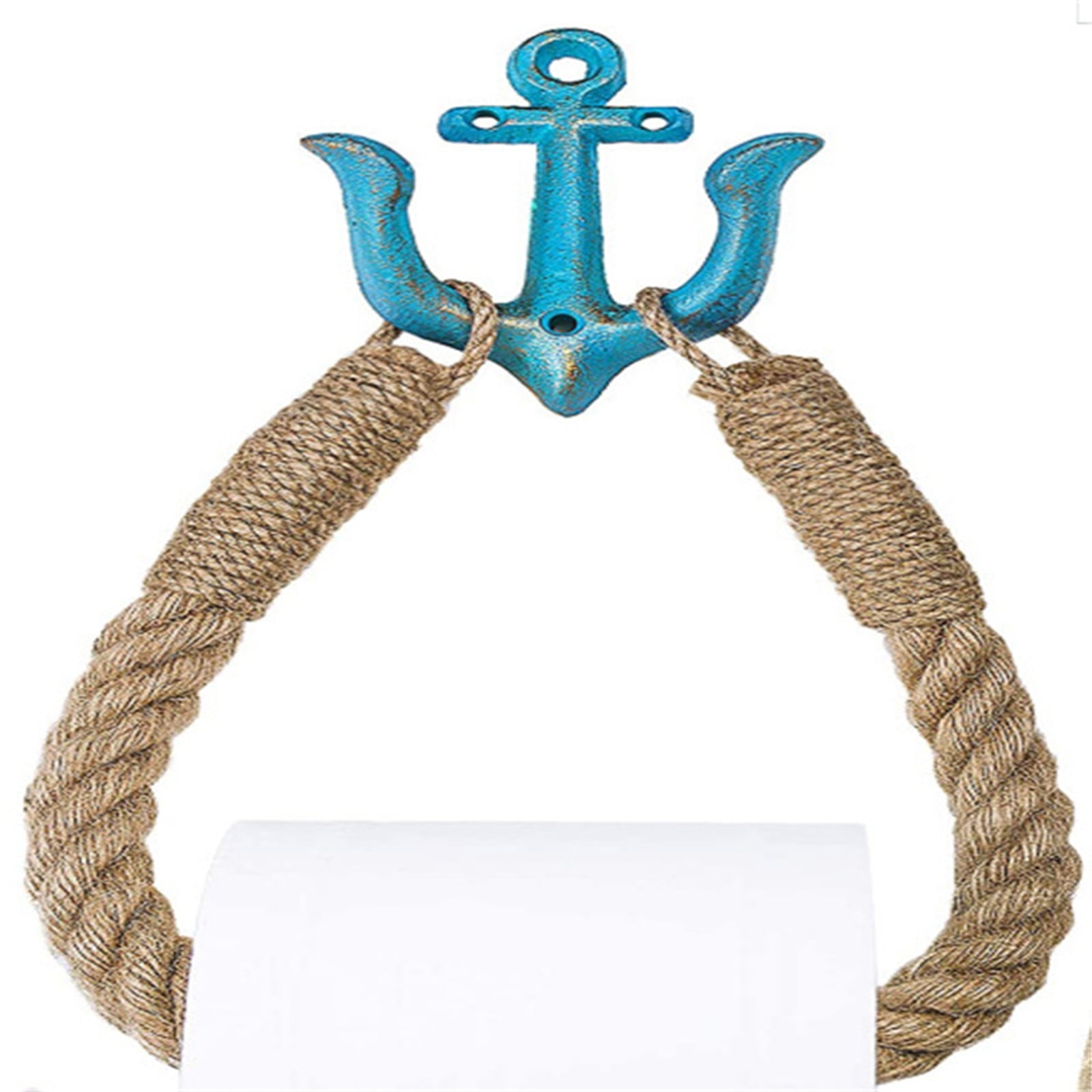 New nautical anchor hemp rope toilet paper holder wall hanging kitchen