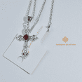 New pattern2024 style Gothic zircon inlaid cross pendant