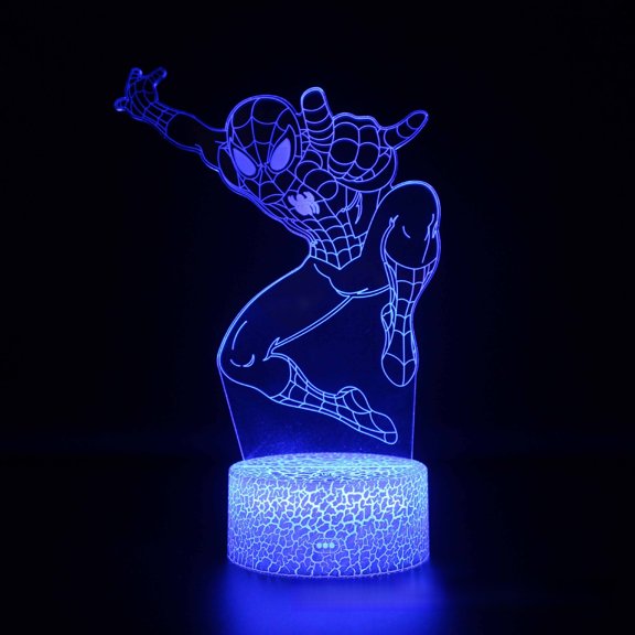 New personalized creative spider print series 3D table lamp LED visual three-dimensional colorful night light projection luminous lamp desktop ornament