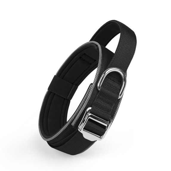 New pet tactical collar, outdoor reflective dog collar, large dog collar, training dog collar