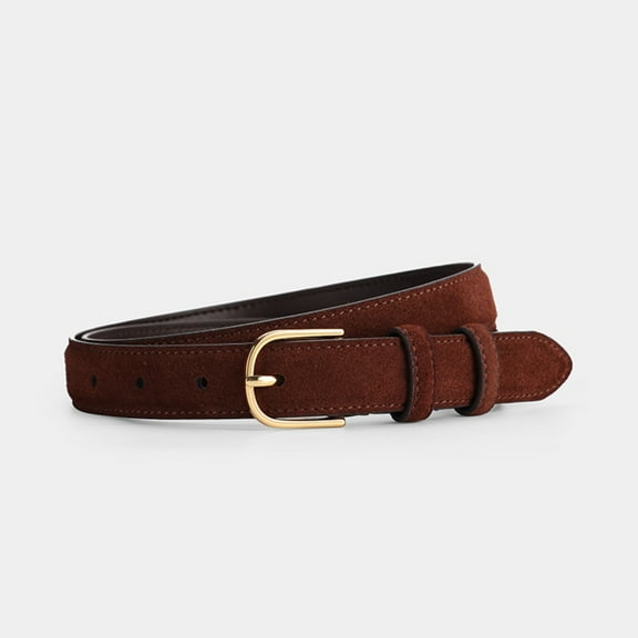 New retro suede belt women's decoration leather fashion versatile clothes jeans belt women ins style