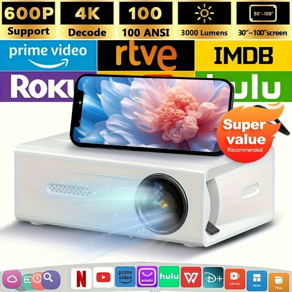 Portable HD Projector For Camping, Office & Home Theater - 1080P HD Support, Built-in Speaker, Smartphone/USB/SD Compatibility, Outdoor Movie Nights - Perfect Gift For Holidays, Birthday, Family