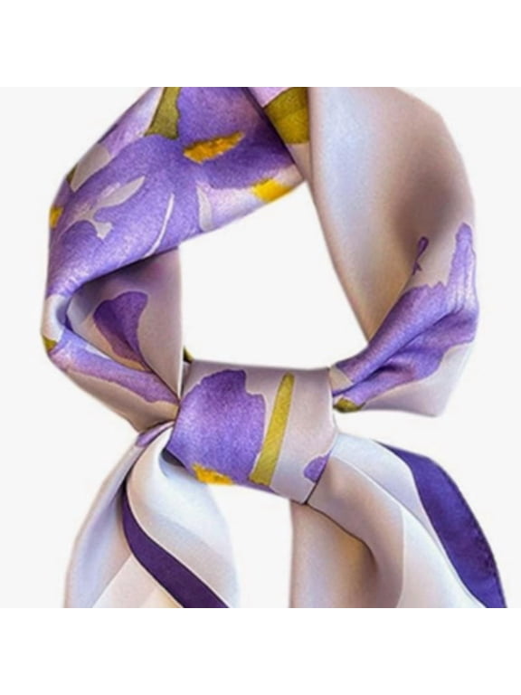New square scarf, small silk scarf, satin imitation silk, women's floral and bird print, beautiful thin square scarf, neck scarf, scarf