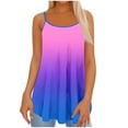 thumbnail image 1 of New summer arrivals Olyvenn Trendy Gradient Camisoles for Women Casual Summer Spaghetti Strap Sleeveless Loose Flowy Tunic Vacation Tank Tops Purple XXXXL, 1 of 4