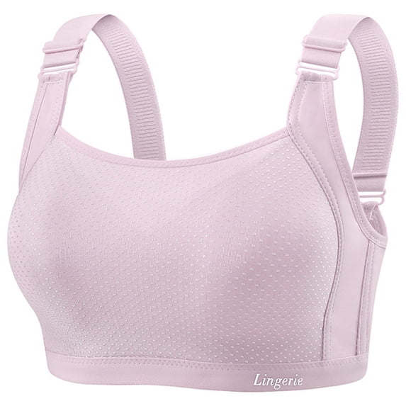 New summer arrivals SMihono Jacquard Seamless Bras for Women Wire Free Full Coverage Bralettes Ultra Comfort T-Shirt Bra with Extra Extender Pink 40